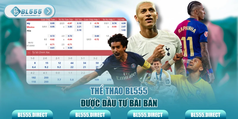 Thể thao BL555 được đầu tư bài bản